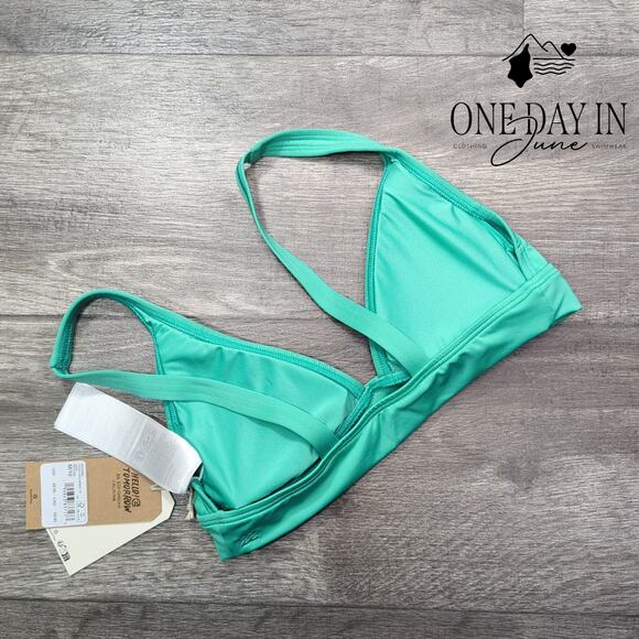 Billabong Classic Solid Banded Triangle Bikini Top Size M - Picture 6 of 6